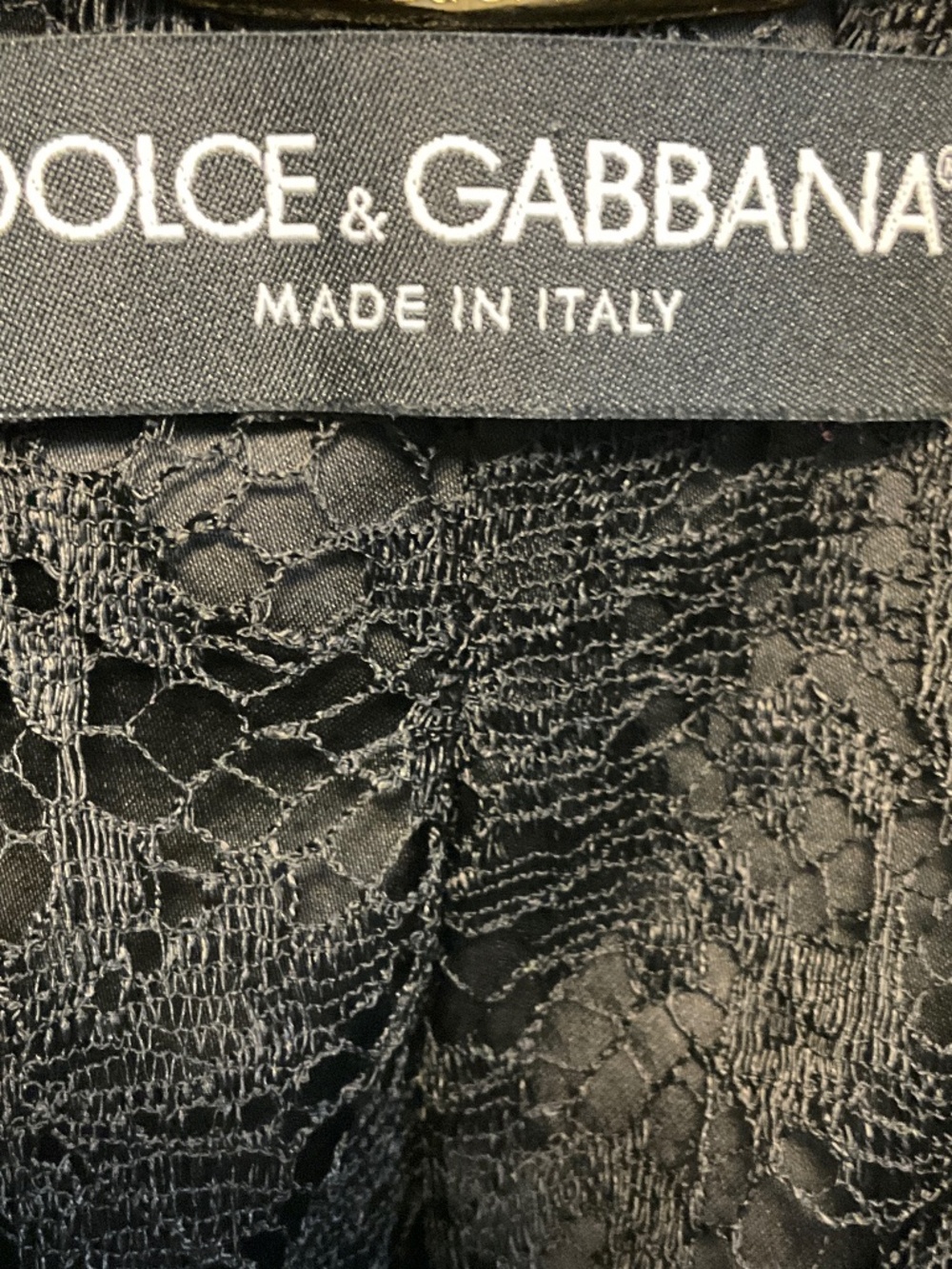 DOLCE & GABBANA BLACK SEQUINED MESH TULLE LACE TRIMMED CROPPED WOOL CREPE JACKET - Picture 4 of 5